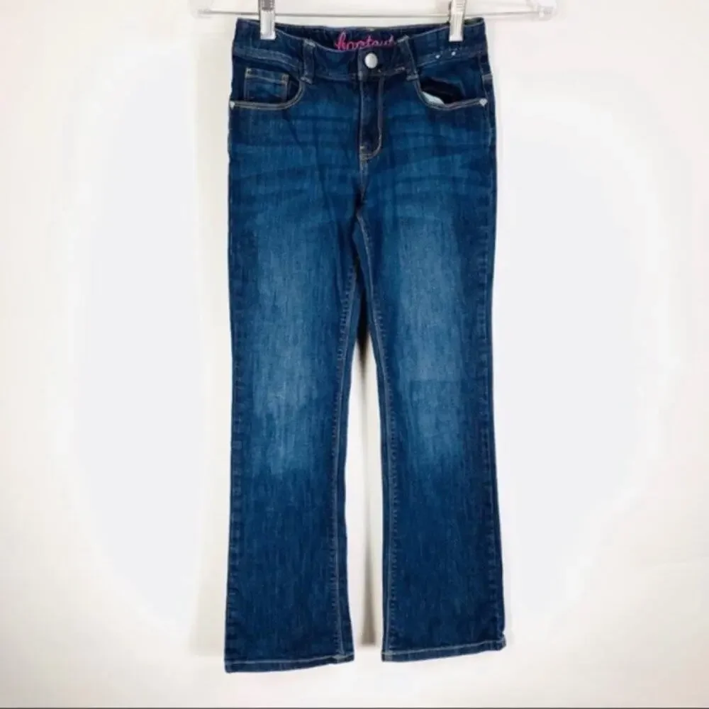 Gymboree 10 Slim Bootcut Jeans Adj Waist Dark Wash